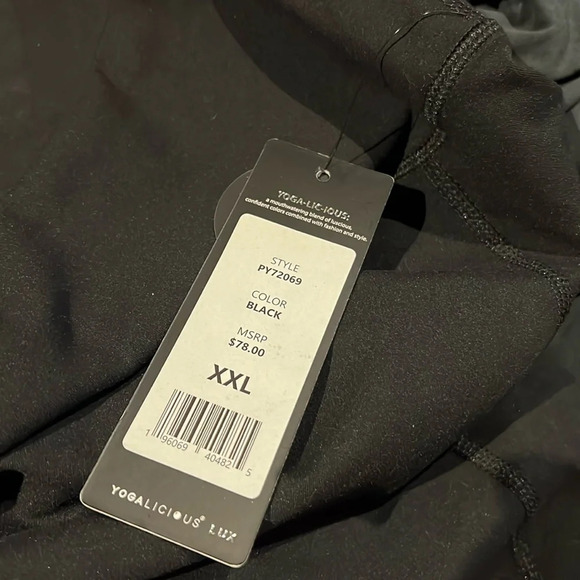 Yogalicious Lux high waisted leggings Black XXL  NWT - Picture 6 of 16
